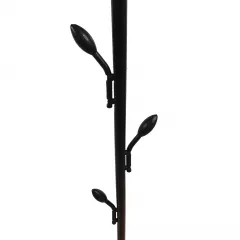Mobila si Decoratiuni Interioare - Dulap haine cu suport pentru umerase si cuier lateral 150 x 150 x 40 cm, negru, buz.ro