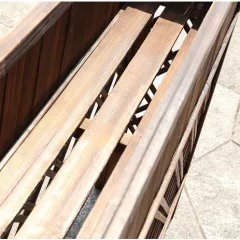 Jardiniera cu spalier de gradina si terasa, din lemn, maro, 120x90x25 cm