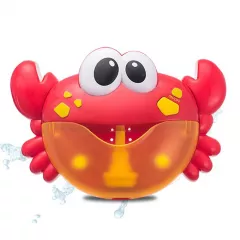 Jucarii muzicale - Jucarie interactiva muzicala de baie cu baloane de sapun, cu ventuze , crab, rosu, 18+luni, buz, buz.ro