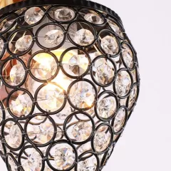 Lampa de perete in forma de cerb cu glob de cristal, 62x50x15 cm