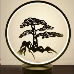 Lampa de veghe, veioza cu iluminare led, 3D,3W, conectare la priza, model copac luminos 300x15x325 mm