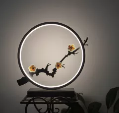 Lampa de veghe, veioza cu iluminare led, 3D,3W, conectare la priza, model flori luminoase 300x15x325 mm