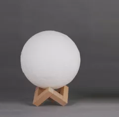Lampa veghe Luna Moon Lamp 15 cm, imprimata 3D, reincarcabila