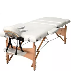 Masa, pat pentru masaj, cosmetica, portabila, inaltime reglabila 62-89 cm, cu 2 cotiere, maxim 250 kg, piele ecologica