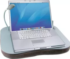 Masuta laptop multifunctionala cu perna, suport ceasca, stilou, creion si lampa LED