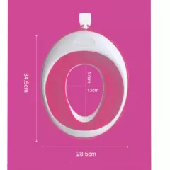 Reductor WC pentru copii, portabil, antiderapant, cu inel de prindere, roz cu alb
