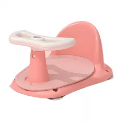 Scaun de baie si tricicleta 2in1 pentru bebe , cu husa antiderapanta, cutie depozitare pe roti, universal, +6 luni, roz