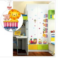 Camera copilului - Sticker autocolant de perete pentru camera copilului, trenulet,  rezistent la zgarieturi si apa, 158x52 cm, buz.ro