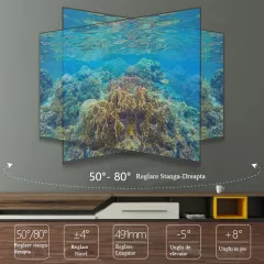 Suport TV de perete, universal, cu rotire, inclinare, pentru televizor LED sau LCD, 32-70 inch