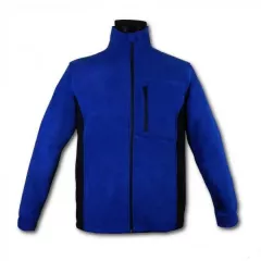 Bluza  fleece 2 culori albastru cu negru - 3XL