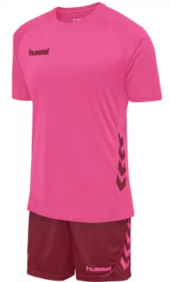 Echipament joc hummel Promo SET DUO - copii roz-visiniu 205873-3591-116 cm