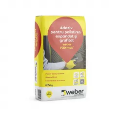 Adeziv pentru polistiren expandat si grafitat Weber P39 Max2 25kg