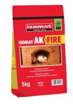 Refractory cement grout for refractory bricks AK-Fire gray Isomat 5kg