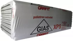 Polistiren extrudat Briotherm Gias rafit XPS, 10 cm grosime, 500 kpa, 580 x 1250 mm