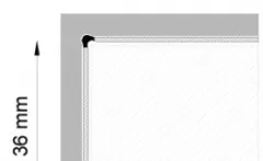 Profil din otel zincat pentru tencuiala ProFEEL 36 x 36 x 3000 mm