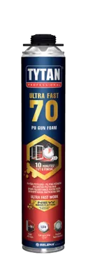 Ultra Fast 70 Polyurethane Gun Foam, Tytan Professional, 870ml