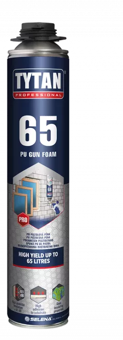 Polyurethane Pistol Foam 65, Tytan Professional, 870ml