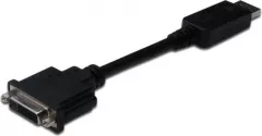 Cablu Assmann, Displayport/DVI-I, 15cm, Negru