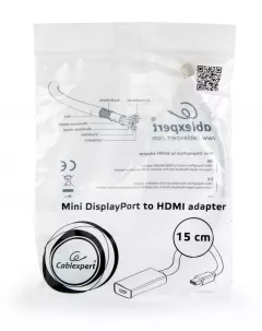 Adaptor Gembird, Mini DisplayPort la HDMI, Alb