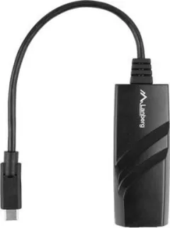 Adaptor LAN Gigabit Lanberg 41871, USB 3.1 tip C la RJ45 ethernet 1000Mbps