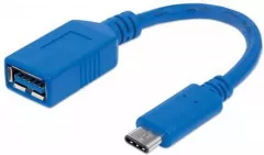 Adaptor USB Manhattan USB-C - USB Albastru (353540)