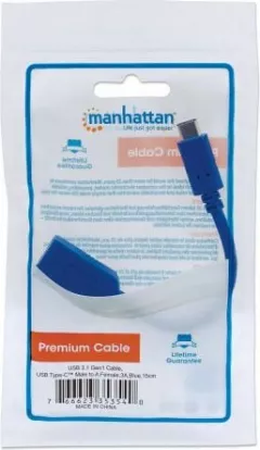 Adaptor USB Manhattan USB-C - USB Albastru (353540)