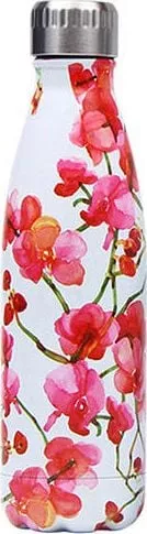 Arctherm Sticla termică Arctherm 500 ml - albă cu flori roșii