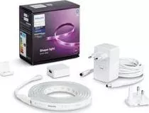 Banda LED RGBW inteligenta Philips Hue Lightstrip Plus V4, ZigBee Light Link, Bluetooth, 20W, 1600 lm, lumina ambianta alba si color, 2 m