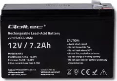 Baterie Qoltec AGM 12V 7.2Ah max.108A