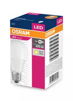 Bec LED Osram CLA40 6W, E27, lumina calda