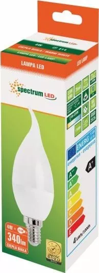 Bec LED Spectrum, E14, 230V, 4W, 320 lm, 3000K, Alb cald