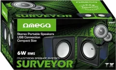 Boxe OMEGA Surveyor OG-01, 2.0, 6W RMS, USB, Albastru 