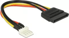 Cablu de alimentare SATA 15 pin tata la 4 pin floppy tata 15 cm, Delock - 83918