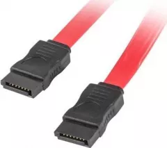 Cablu de conectare , Lanberg , SATA Data III mama/mama 6GB/S , 0.3 m , rosu