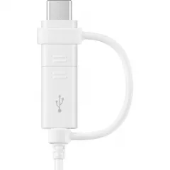 Cablu de date/incarcare Samsung, combo, Micro Usb, Type-C, White