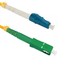 Cablu de retea din fibra optica cu conectare simpla , Qoltec , LC/UPC SC/APC G652D , 2m