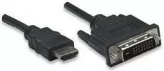 Cablu HDMI tata - DVI-D tata, 5M, Techly, Negru, ICOC HDMI-D-045