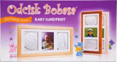 Cadru triplu Baby HandPrint cu lut alb
