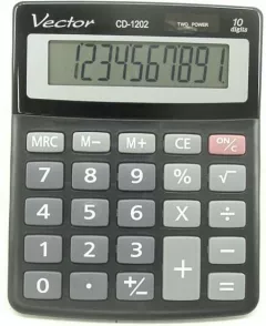 Calculator de birou CD-1202, Vector, 10 cifre, Negru