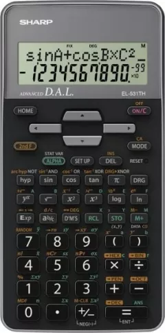 Calculator stiintific Sharp EL-531TH,273 functii,10 digiti,161x80x15mm,negru cu gri