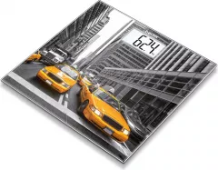 Cantar Digital Beurer GS 203, pana la 150Kg, Motiv New York, material sticla securizata