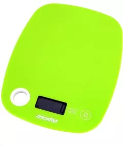 Cantar digital de bucatarie extra-plat Mesko, 1gr - 5 kg, LCD, Masurare lichid, Verde