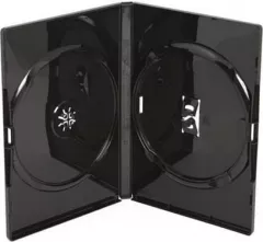 Carcasa DVD 14MM AMARAY 2 BLACK GLOSSY SIDE-BY-SIDE - DA2BL