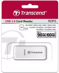 Card reader transcend USB 3.0 Multi Card Reader alb (TS-RDF5W)