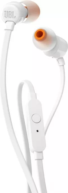 Casti audio in-ear cu microfon JBL T110, White
