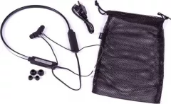 Casti magnetice cu guler, in ear, Bluetooth v4.2 Maxell EB-BT200, baterie dubla, microfon, cablu plat, controler, negre