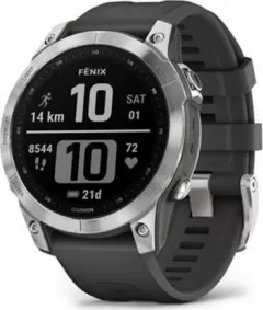 Ceas Smartwatch Garmin Fenix 7, 47 mm, Silver/Graphite