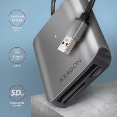 Cititor Axagon AXAGON CRE-S3, USB-A 3.2 Gen 1 - Cititor de carduri SUPERSPEED, 3-slot și lun SD/microSD/CF, suport UHS-II