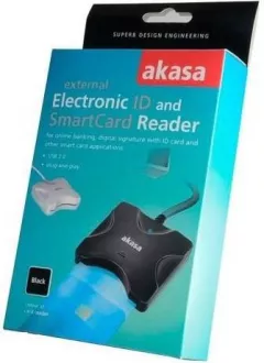 Cititor inteligent de carduri , Akasa , Extreme USB Electronic ID , negru