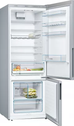 Combina frigorifica Bosch KGV58VLEAS, 500 l, Clasa E, Low Frost, VitaFresh, H 191 cm, Argintiu